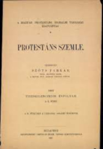 Szts Farkas dr. - Protestns Szemle 1906
