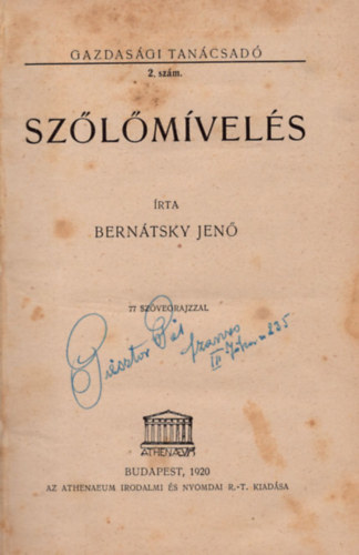 Bern�tsky Jen� - Sz�l�m�vel�s