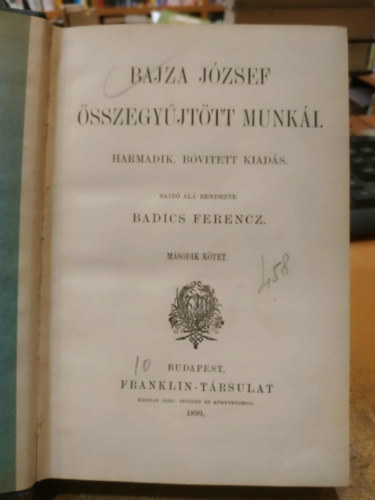 Bajza József összegyűjtött munkái II.