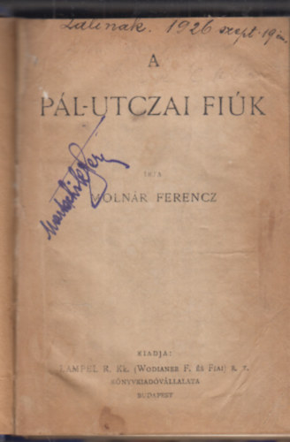 Molnr Ferencz - A Pl-utczai fik