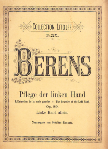 H. Berens - Etuden fr Pianoforte (Collection Litolff)