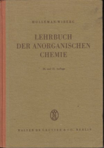 Holleman-Wiberg - Lehrbuch der anorganischen Chemie - Szervetlen k�mia tank�nyv (n�met nyelven)