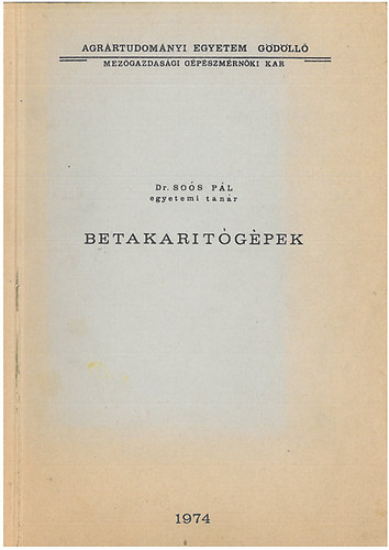 Dr. So�s P�l - Betakar�t�g�pek