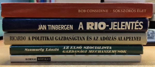 5 db gazdasgtan: A Rio-jelents; A politikai gazdasgtan s az adzs alapelvei; Az els szocialista gazdasgi mechanizmusok; Indulatos rpirat a gazdasgi tmenet gyben; Sokszoros let: Armand Hammer rendkvli trtnete