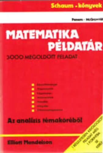 Elliott Mendelson - Matematika pldatr: 3000 megoldott feladat