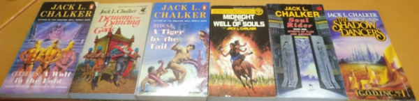 Jack L. Chalker - 6 db Jack L. Chalker, angol nyelv: Cerberus: A Wolf in the Fold + Demons of the Dancing Gods + Medusa: A Tiger by the Tail + Midnight at the Well of Souls + Soul Rider Book One: Spirits of Flux and Anchor + The Shadow Dancers: G.O.D. Inc. No. 2