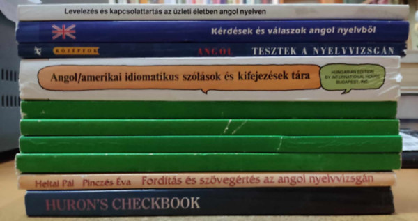 10 db Angol nyelv s nyelvtan knyv, vegyes kiadvnyok, sajt fot