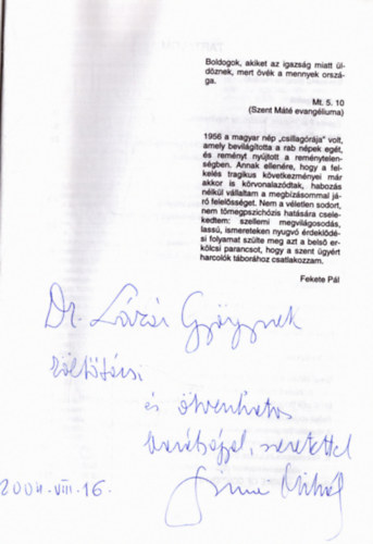 Simai Mih�ly, Fej�r �d�m, Bogn�r Ferenc, Krepler Erzs�bet, Szalma Nat�lia Fekete P�l - A XX. sz�zad kataklizm�i �s az 1956-os forradalom (dedik�lt)