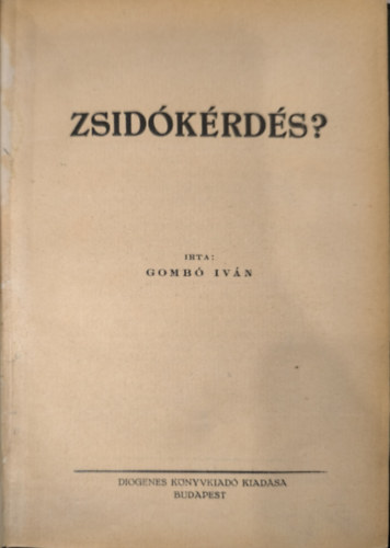 Gomb� Iv�n - Zsid�k�rd�s?