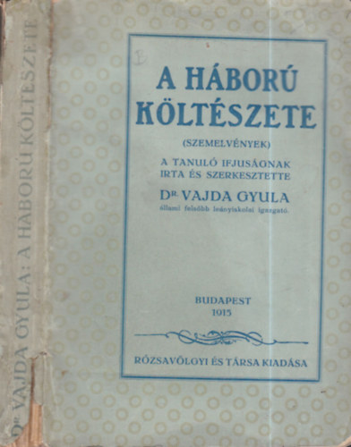 Vajda Gyula  (szerk.) - A h�bor� k�lt�szete (szemelv�nyek)