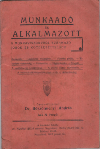 Munkaad s alkalmazott