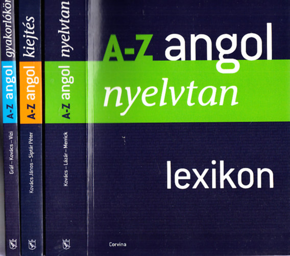 Kovács János, Lázár A. Péter, Marion Merrick, Gráf Zoltán Benedek, Vizi Katalin, Siptár Péter - A-Z angol nyelvtan lexikon + A-Z angol kiejtés tankönyv és gyakorlókönyv