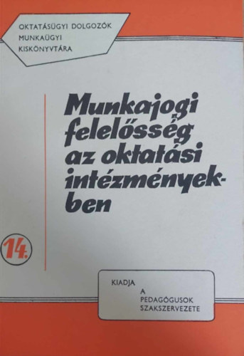 Hmori Sndor  (szerk.) - Munkajogi felelssg az oktatsi intzmnyekben