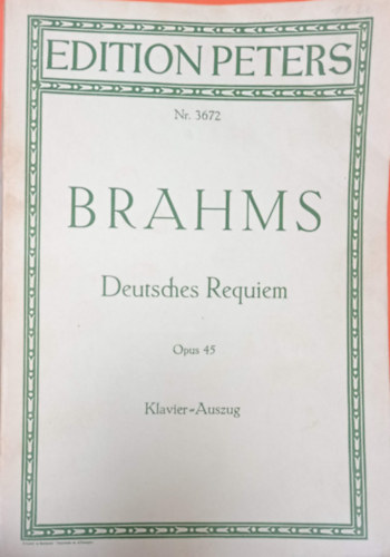 Lichtenberg Emil - Brahms Requiem op.45.- tanulmány