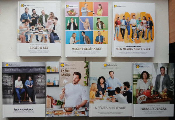 Mautner Zs�fi-Sz�ll Tam�s - 7 db Lidl szak�csk�nyv - Hazai �zutaz�s, Seg�t a s�f, Megint seg�t a s�f, M�g mindig seg�t a s�f, �zek nyom�ban,  Az �tel iskol�ja, A f�z�s mindenki�