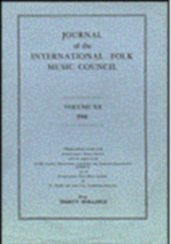 Journal of the International Folk Music Council Volume XIX 1967