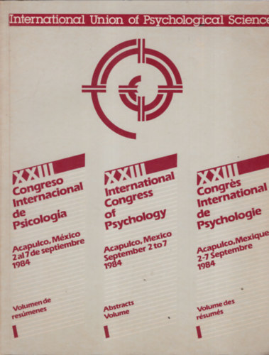 International Union of Psychological Science XXIII. ( Angol-spanyol ) I. rsz