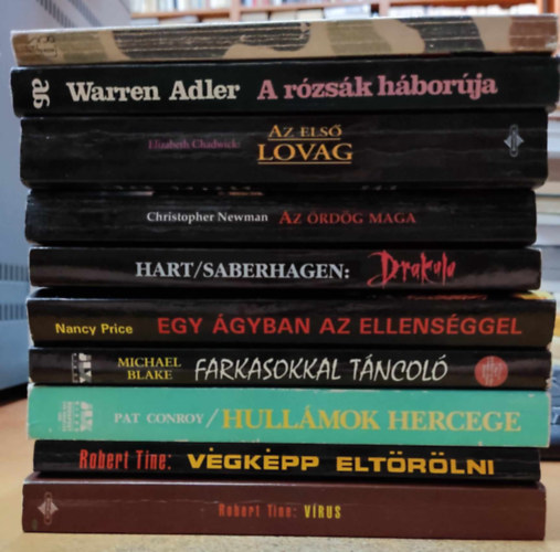 Warren Adler, Nancy Price, Michael Blake, Pat Conroy, Robert Tine Dale A. Dye - 10 mozifilm knyv: A szakasz; A rzsk hborja; Az els lovag; Az rdg maga; Dracula; Egy gyban az ellensggel; Farkasokkal tncol; Hullmok hercege; Vgkpp eltrlni; Vrus