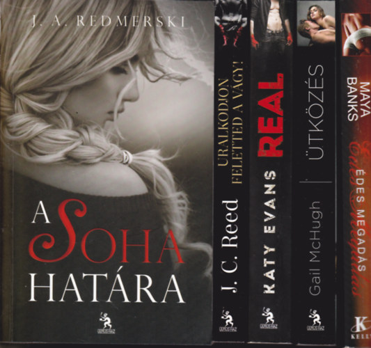 10 db erotikus könyv együtt: A soha határa + Ütközés + Real. Valós + Uralkodjon feletted a vágy + Édes megadás + Legdrágább szerelmem + A hibátlan játék + Emmannuelle 1.Lecke a férfiakról + Into the deep.Mély víz + Törékeny. Brae