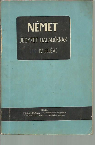 N�met - Jegyzet halad�knak III - IV. f�l�v