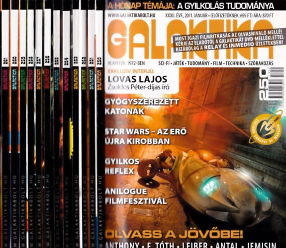 Burger Istvn  (fszerk.) - Galaktika (2011/1-12. Teljes vfolyam, 250-261.) (lapszmonknt, 12 db)