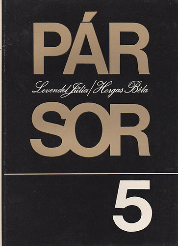 Levendel Jlia Horgas Bla - Pr Sor 5. (Mhelynapl)