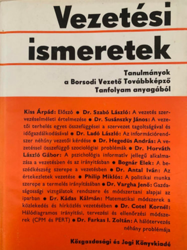 Dr. Susnszky Jnos - Vezetsi ismeretek
