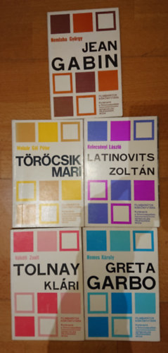 K�h�ti Zsolt, Nemes K�roly, Kelecs�nyi L�szl� , Nemlaha Gy�rgy Moln�r G�l P�ter (szerk.) - 5 kisk�nyv a Filmbar�tok kisk�nyvt�ra c�m� sorozatb�l: Tolnay Kl�ri, Greta Garbo, T�r�csik Mari, Latinovits Zolt�n, Jean Gabin