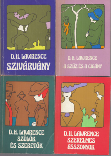 D. H. Lawrence - 4 db D. H. Lawrence könyv: A szűz és a cigány - Szerelmes asszonyok - Szivárvány - Szülők és szeretők