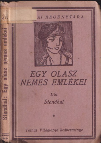 Stendhal - Egy olasz nemes emlékei (Tolnai regénytára)