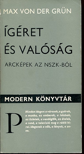 Max Von Der Grün - Ígéret és valóság (Arcképek az NSZK-ból)