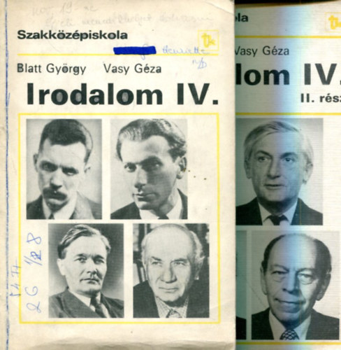 Blatt György - Vasy Géza - Irodalom IV. és Irodalom IV. II. rész
