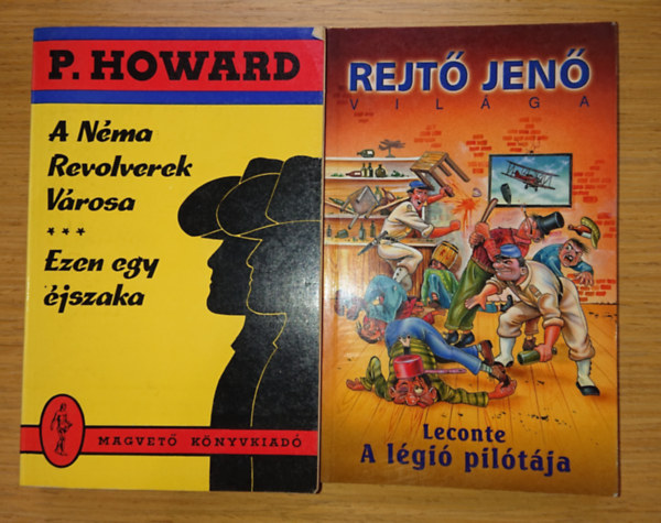 P. Howard  (Rejt� Jen�) - 2 db Rejt� k�tet: N�ma revolverek v�rosa; Ezen egy �jszaka + Leconte, a l�gi� pil�t�ja