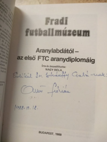 Nagy Bla - Fradi futballmzeum (Albert Flrin dediklta!)