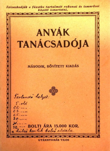 Anyk tancsadja