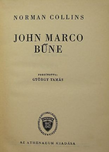 Norman Collins - John Marco Bne