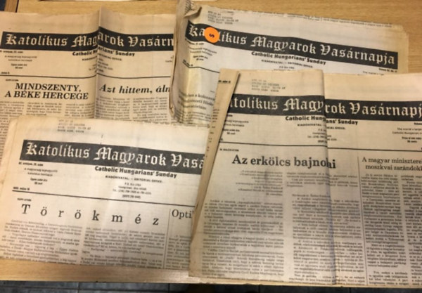 4 db: Katolikus Magyarok Vas�rnapja - 92. �vfolyam, 19.sz�m, 20. sz�m, 21. sz�m, 23. sz�m