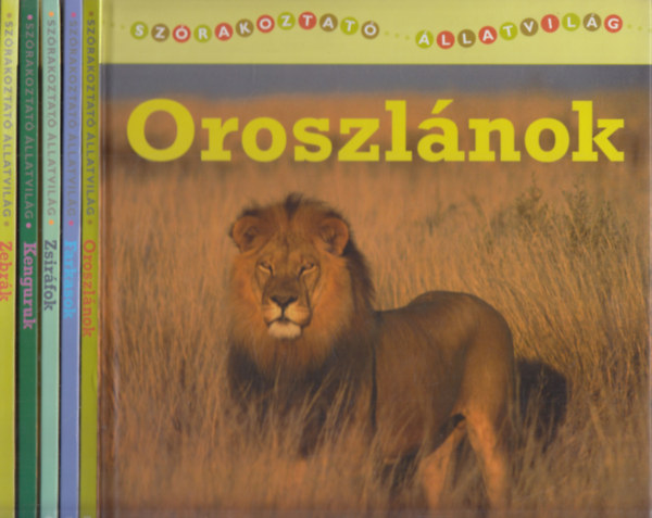 5 db. Szrakoztat llatvilg (Oroszlnok + Farkasok + Zsirfok + Kenguruk + Zebrk)- Reader's Digest Kisgyermekek knyvtra