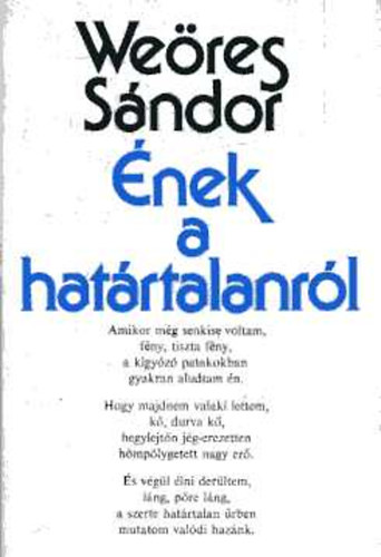Weöres Sándor - Ének a határtalanról (Vászonkötés)