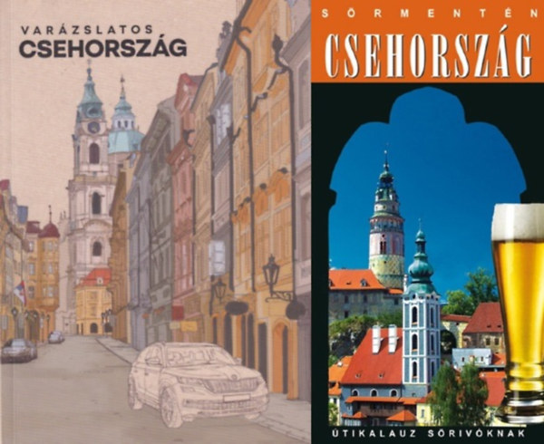 Kocsis Péter, Munkácsi Zsolt, Vétek György Marton Jenő - 2 db útikönyv Csehországról: Varázslatos Csehország + Sörmentén Csehország - Útikalauz sörivóknak