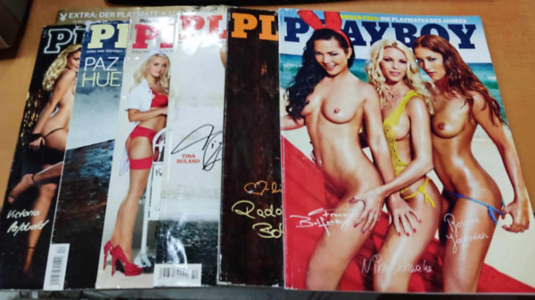 Playboy Press - 6 db Playboy, nmet nyelv, szrvnyszmok