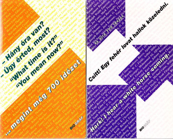 Salamon Gábor - Zalotay Melinda - Hány óra van? - Úgy érted, most? (Megint még 700 idézet) + Csitt! Egy fehér lovat hallok közeledni (2 db)