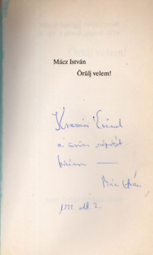 Mácz István - Örülj Velem! - Lírai sorok az örömről (Dedikált)
