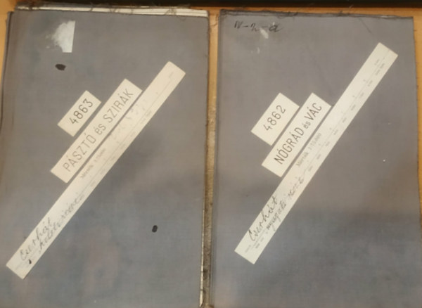 Magyar Királyi Térképészet - 2 db Magyarországi várostérkép: Nógrád és Vác - 4862 + Pásztó és Szirák - 4863 - 1:75.000