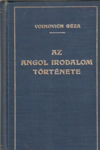 Voinovich Gza - Az angol irodalom trtnete