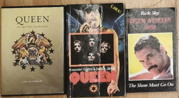 Rick Sky Kapuvári Gábor-Sebők János - 2db Queen-nel, Freddie Mercury-val kapcsolatos könyv + ajándék Queen DVD - Freddie Mercury élete, Queen + Queen-We are the Campions