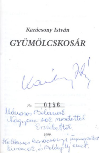 Karcsony Istvn - Gymlcskosr - alrt, szmozott