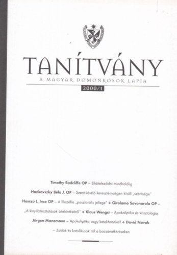 Tantvny (A magyar domonkosok lapja) 2000/1.