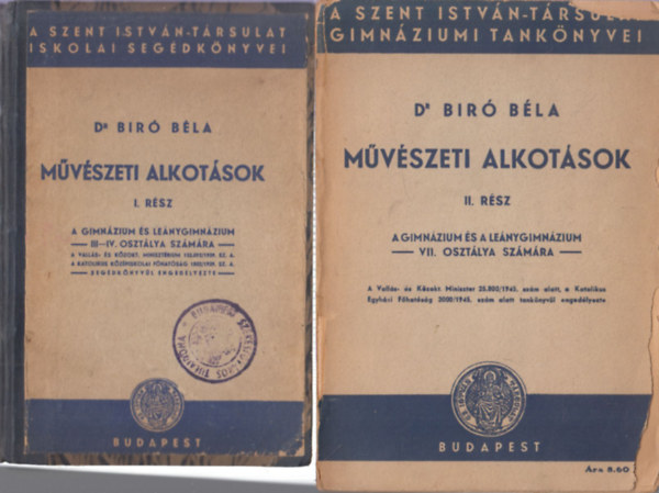 dr. Br Bla - Mvszeti alkotsok I-II. (A gimnzium s lenygimnzium III-IV. osztlya szmra)