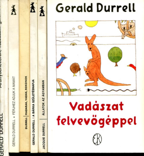 Gerald Durrell - 6 db Gerald Durrell k�tet: Vad�szat felvev�g�ppel - �llatok az �gyamban - A b�rka sz�let�snapja - Madarak, vadak, rokonok - F�rjhez adjuk a mam�t - Aranydenev�rek, r�zsasz�n galambok